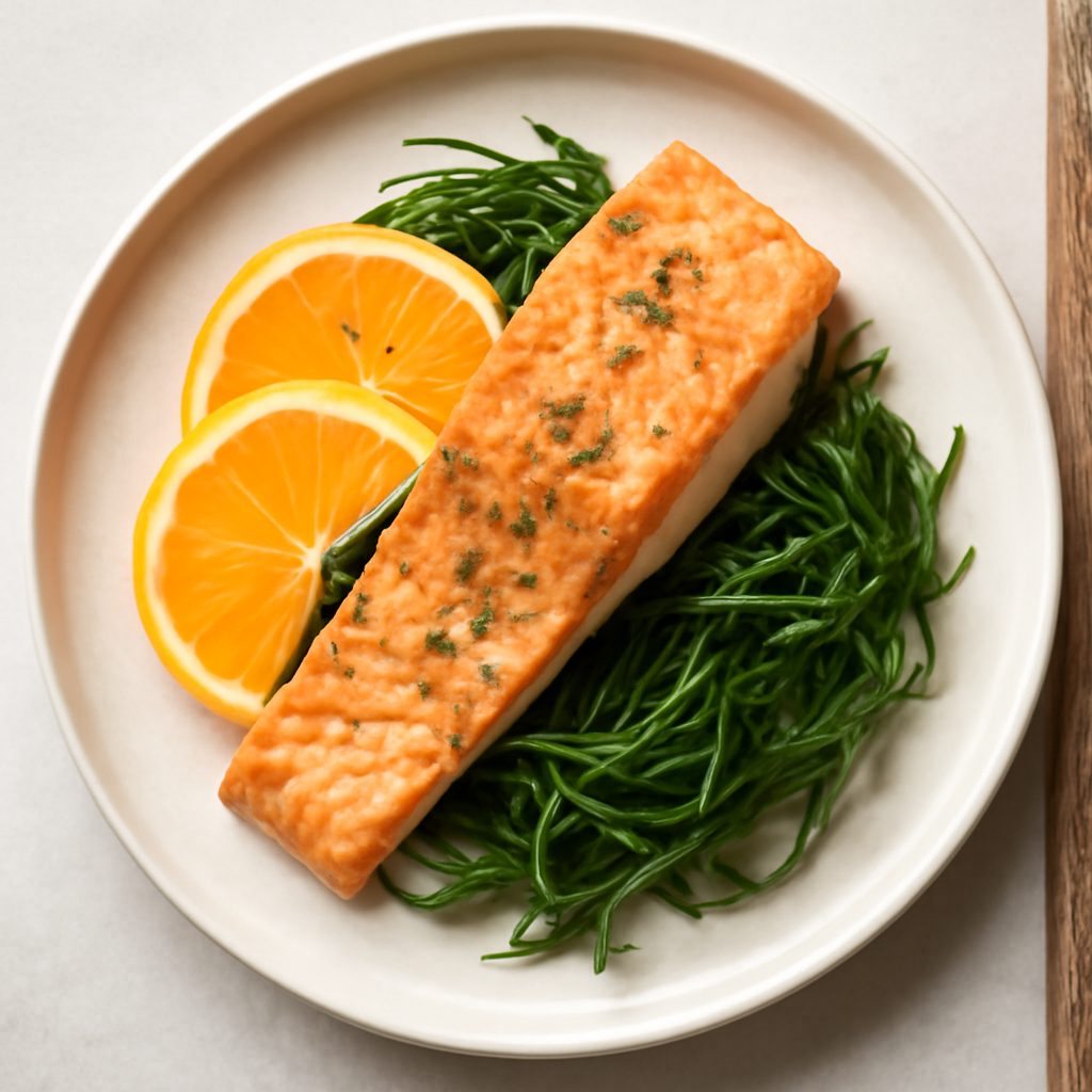 Salmone all'arancia con agretti - Versione