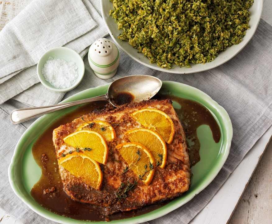 Salmone all'arancia con cous cous di broccoli Protein