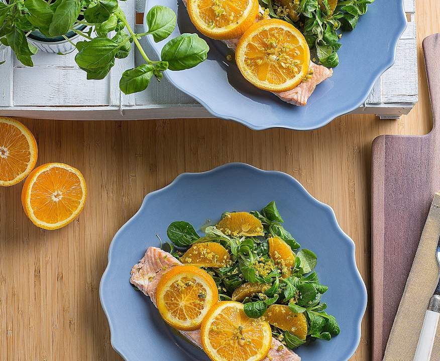 Salmone all'arancia e pistacchi Low Fat