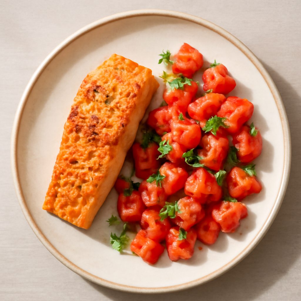 Salmone con crudo di pomodori - Versione Protein
