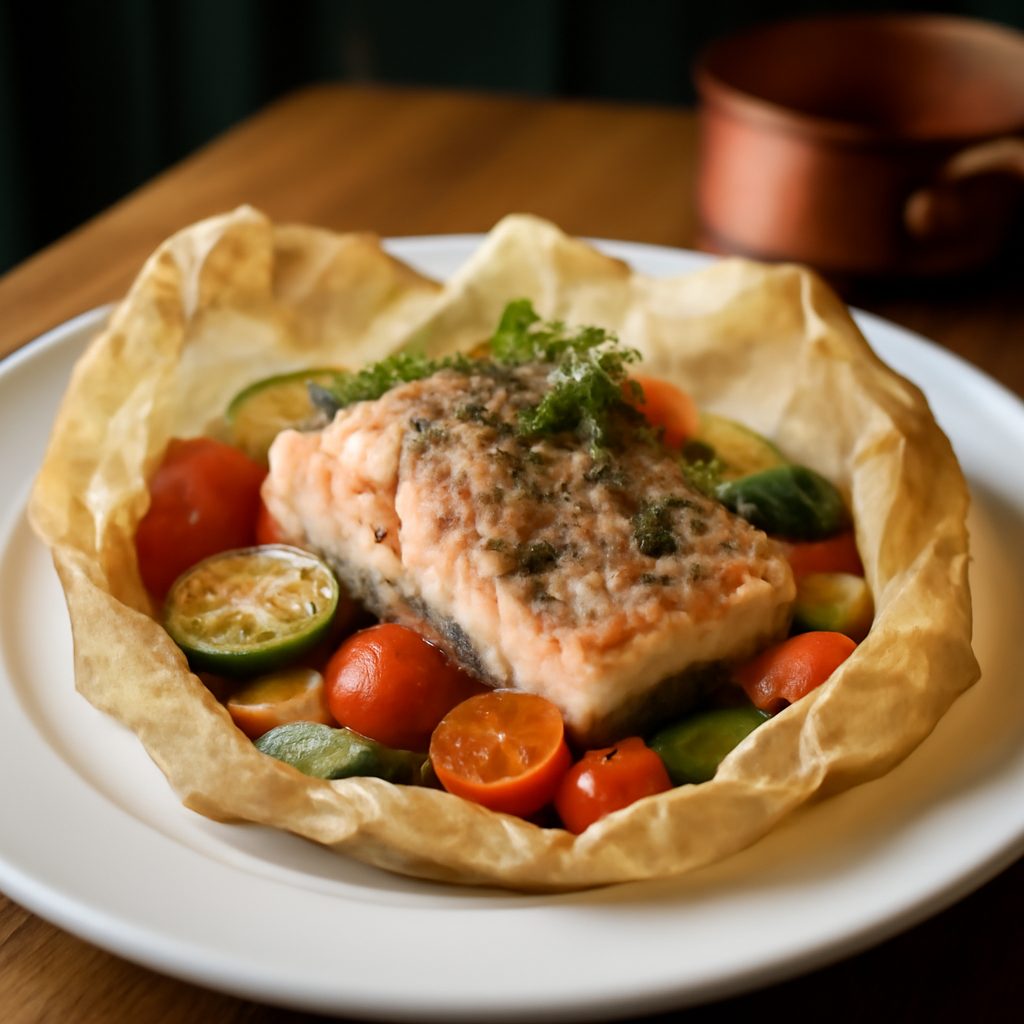 Salmone en Papillote Low Carb
