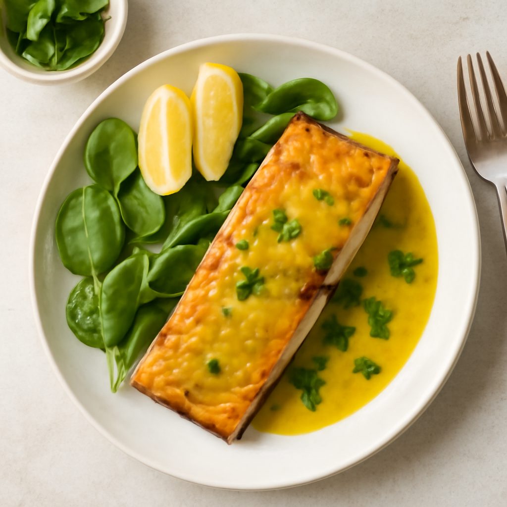 Salmone glassato al curry con fagiolini Protein