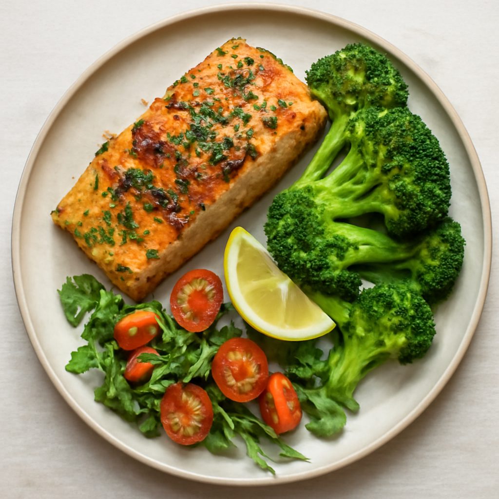 Salmone glassato miele e senape proteico low-carb