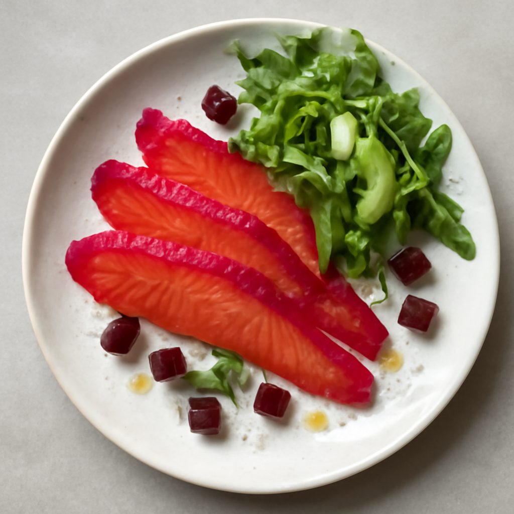 Salmone marinato alla barbabietola rossa low-carb proteico