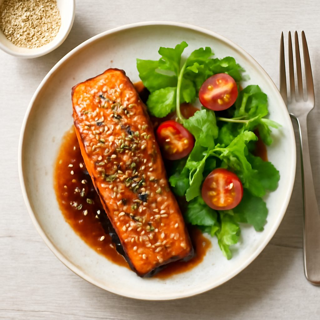 Salmone marinato alla salsa di soia e sesamo - Versione