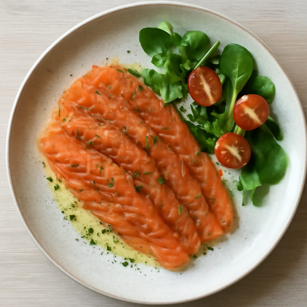 Salmone marinato proteico low-carb