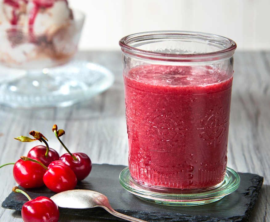 Salsa alle ciliegie e sciroppo di carrube Low Fat