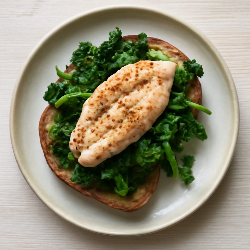 Sandwich alle cime di rapa proteico low-carb