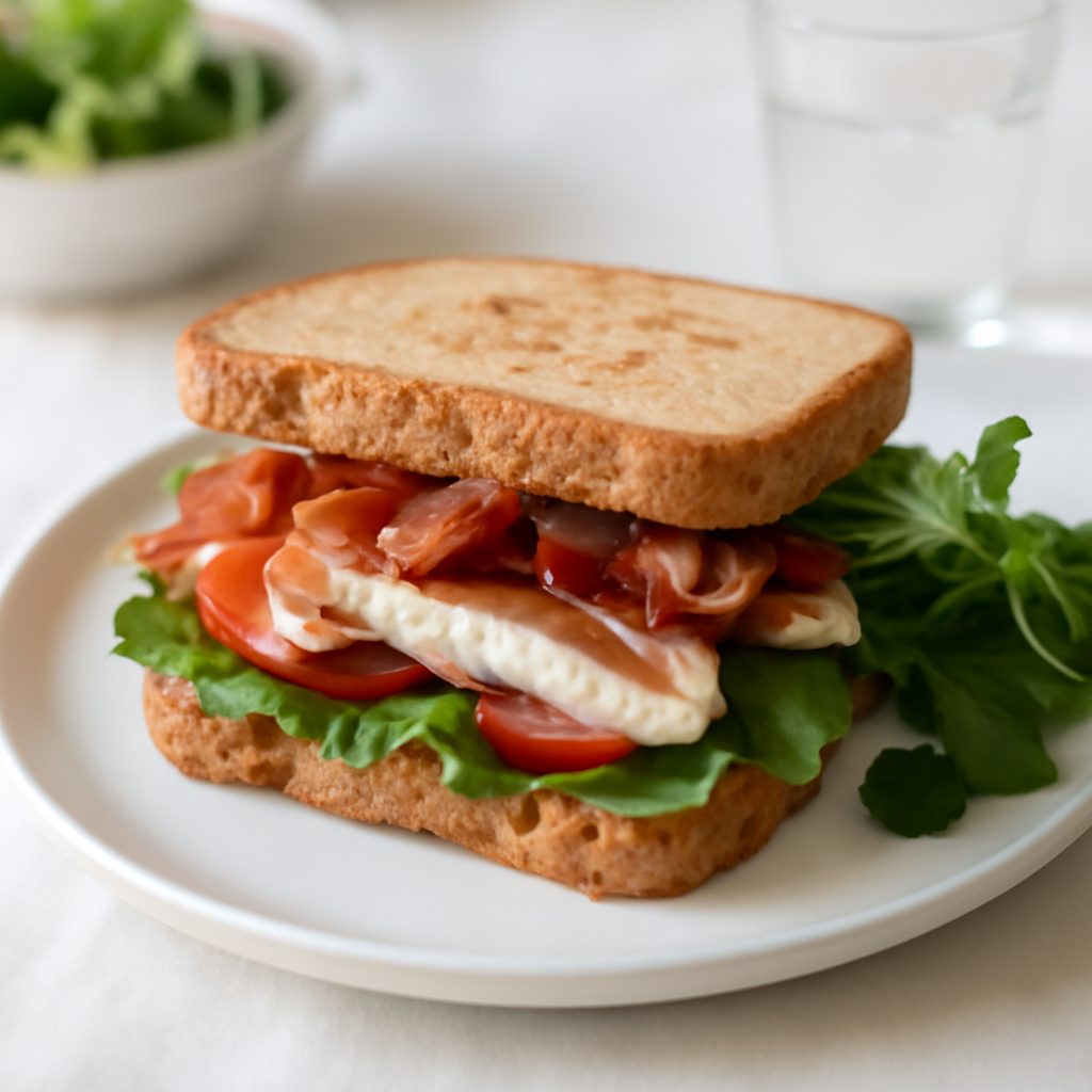 Sandwich americano al pollo grigliato e pancetta croccante - versione light