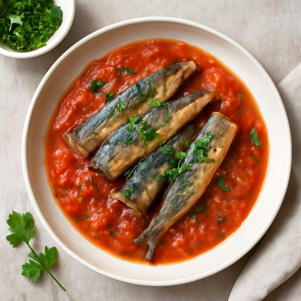 Sarde al sugo di pomodoro proteico low-carb