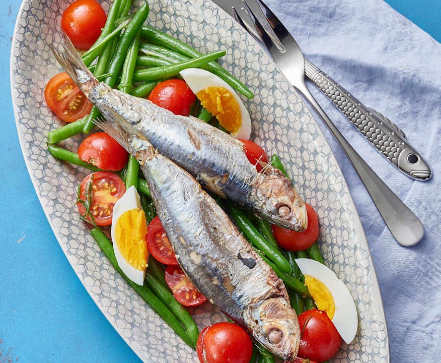 Sardine al cartoccio con insalata di fagiolini Low Carb