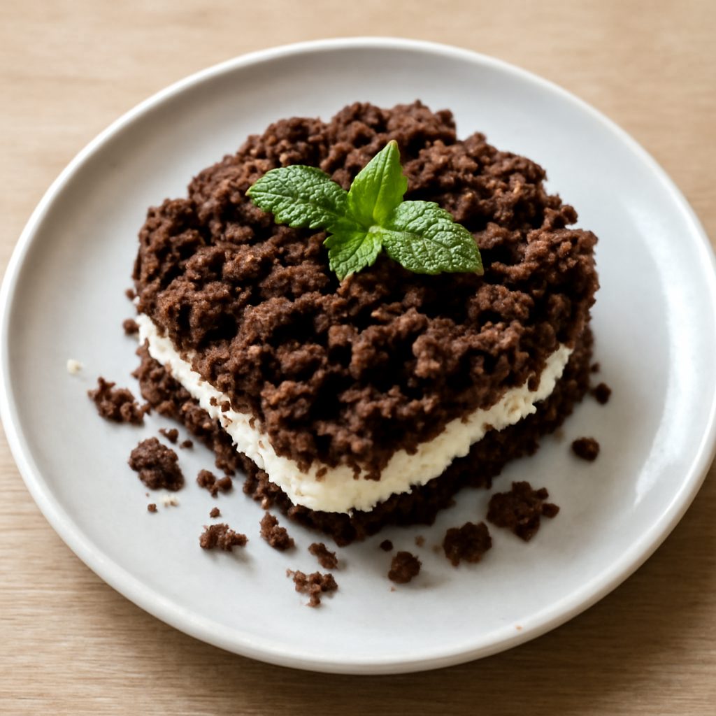 Sbriciolata al cacao proteica low-carb con crema al latte fit