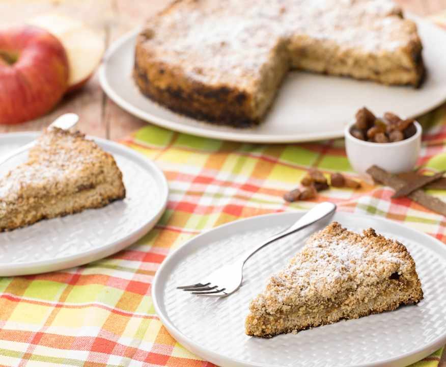 Sbriciolata integrale con composta di mele e uvetta Low Fat