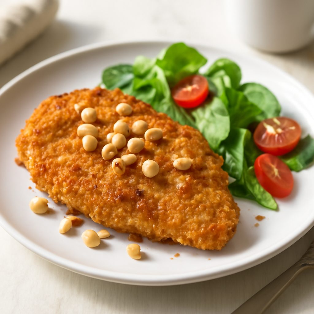 Scaloppine di tacchino croccanti all'americana con arachidi