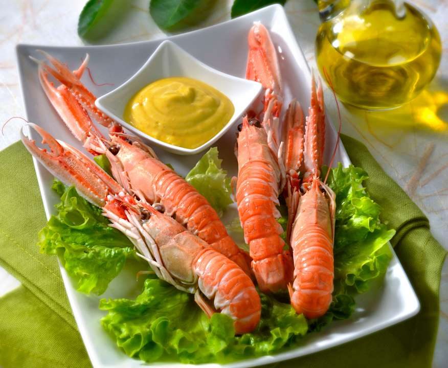 Scampetti con maionese alla senape Low Fat