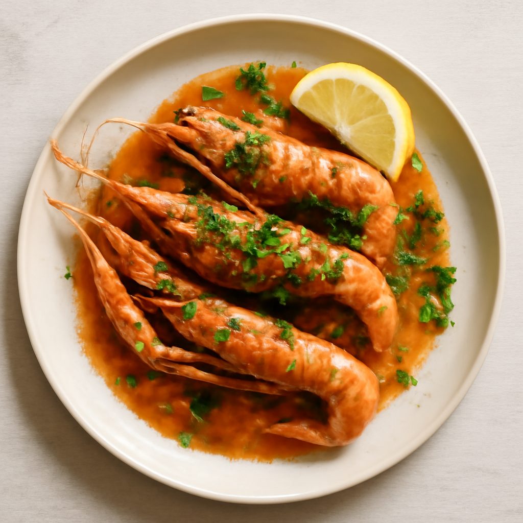 Scampi alla busara proteico low-carb