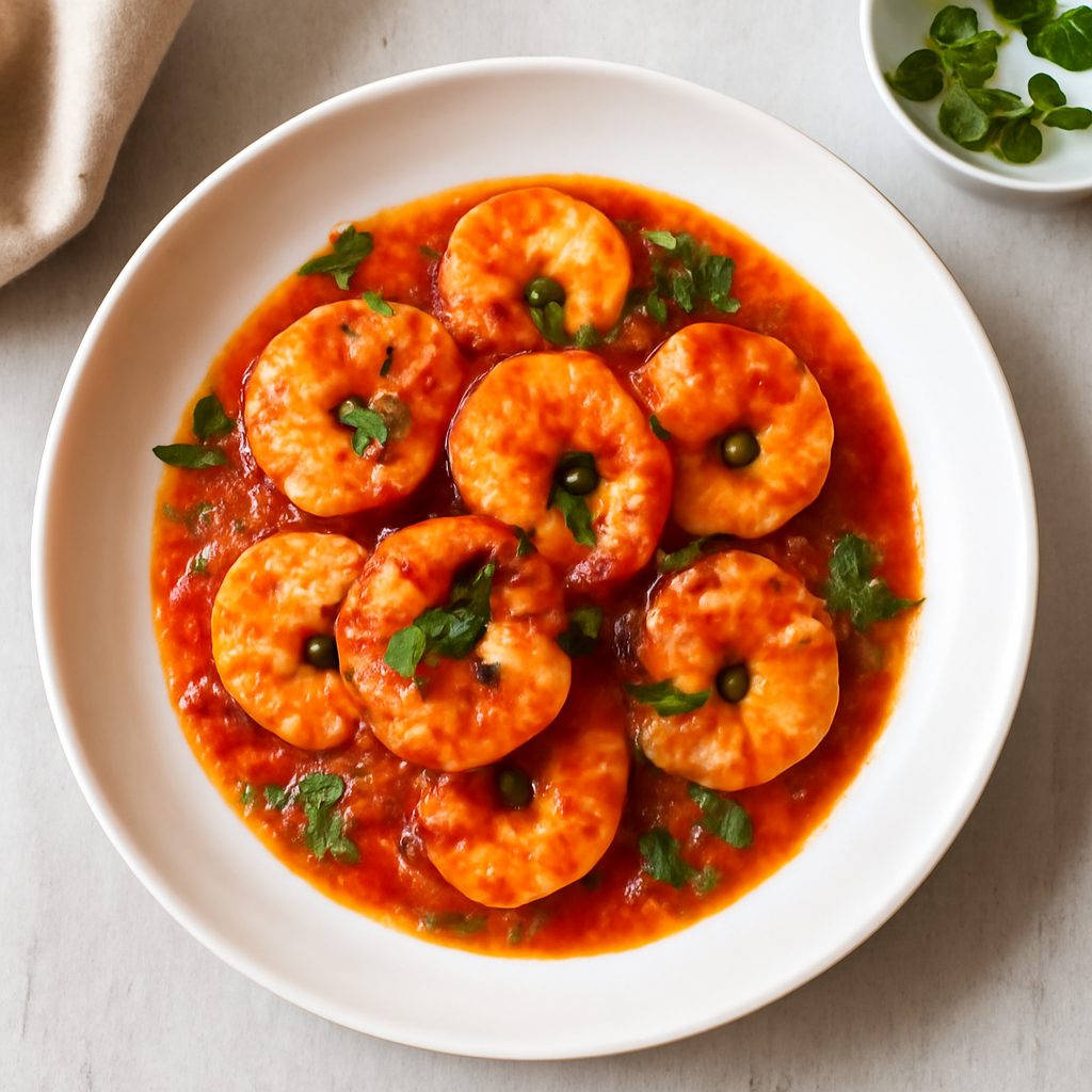 Scampi in salsa piccante proteico low-carb