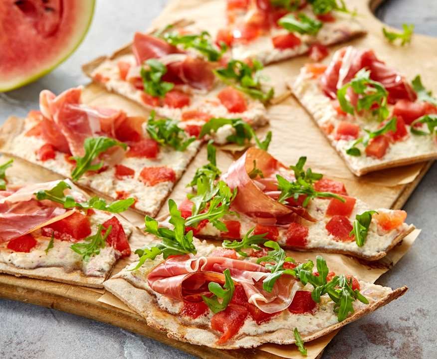 Schiacciata anguria e prosciutto Serrano Protein