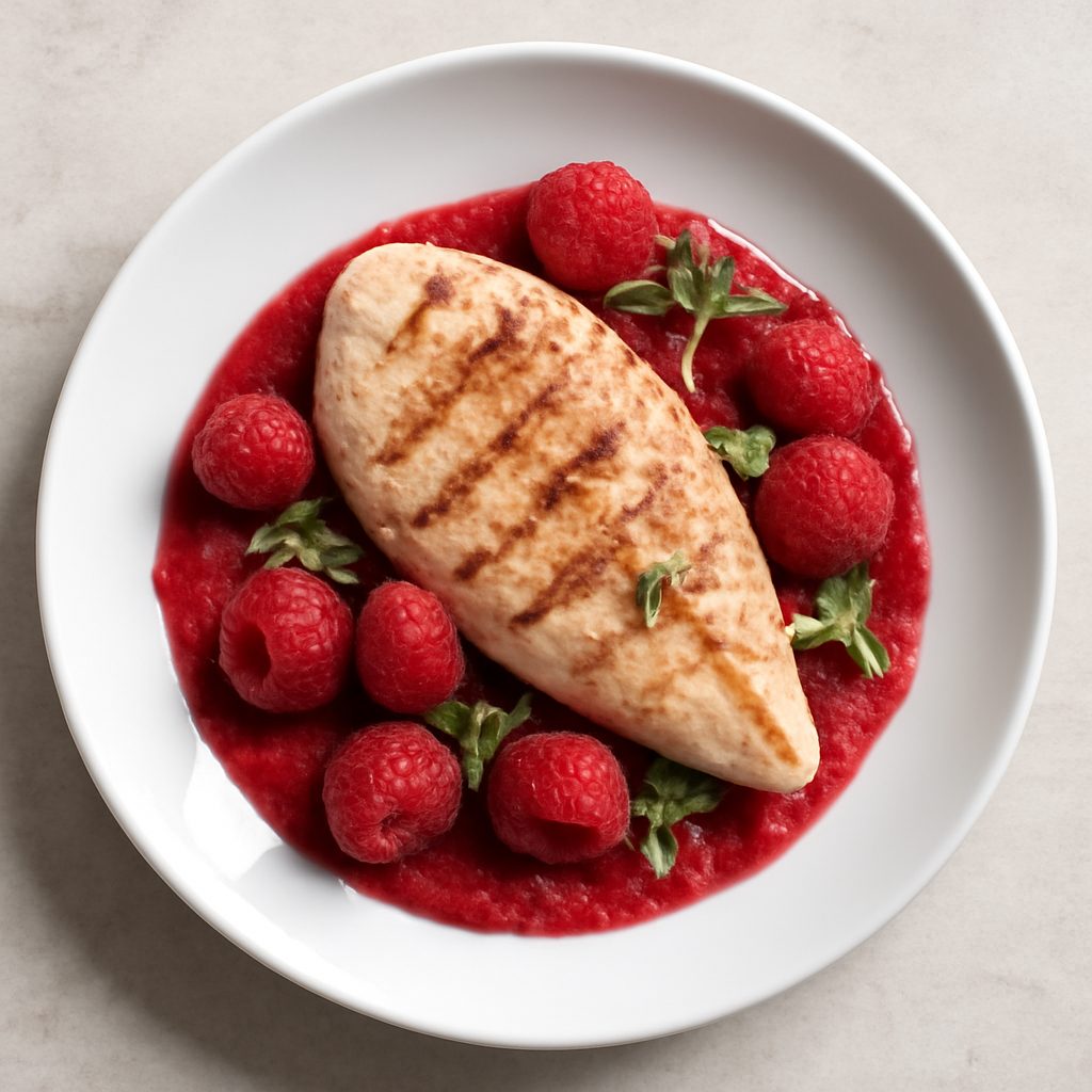 Sciroppo fermentato di lamponi proteico low-carb