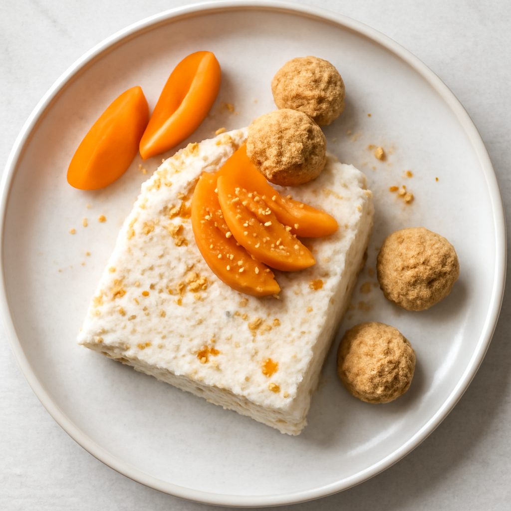 Semifreddo albicocche e amaretti proteico low-carb