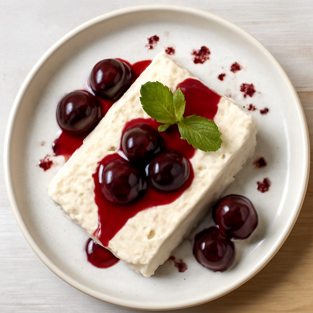 Semifreddo all'amarena proteico low-carb