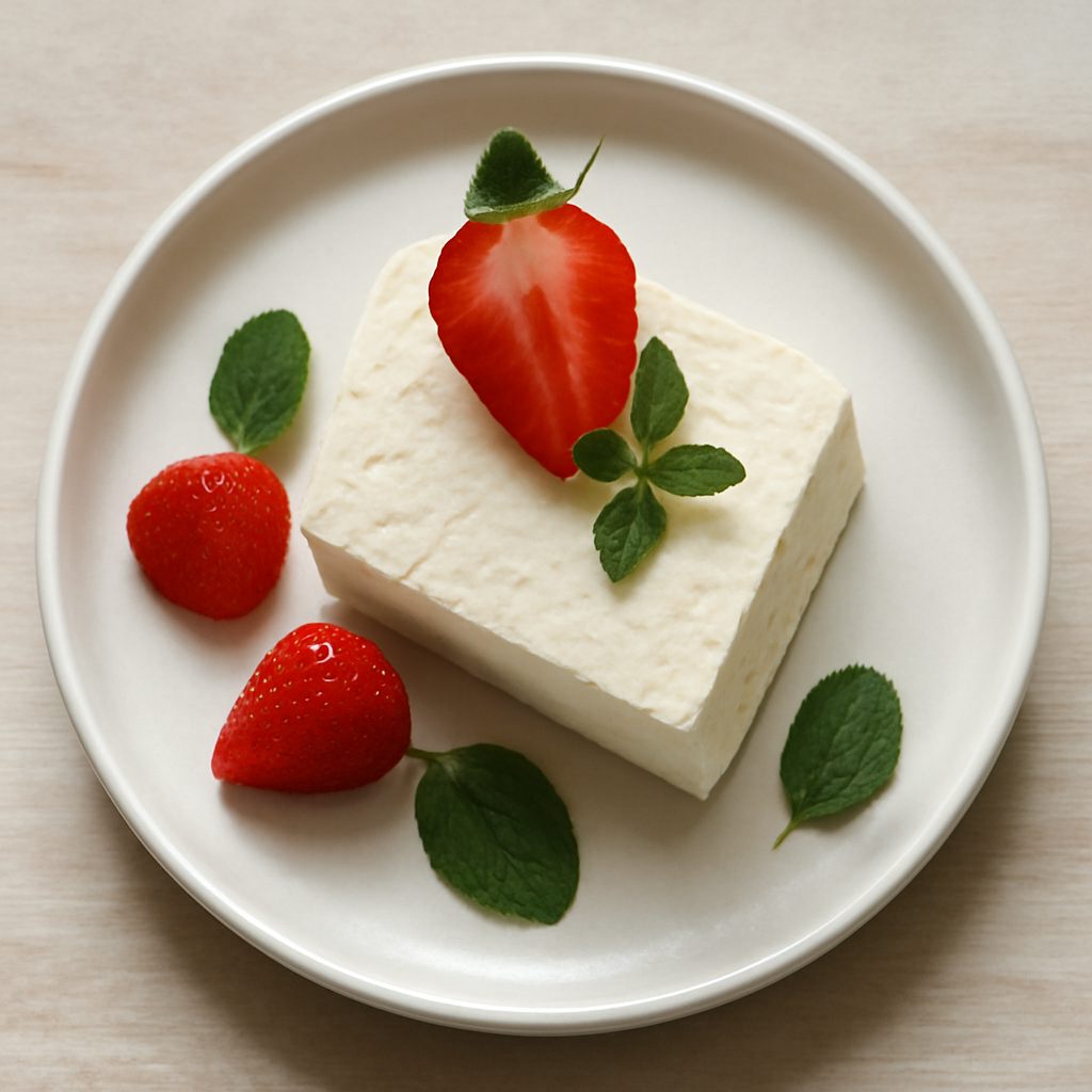Semifreddo proteico al pandoro e torrone con ganache al fondente low-carb