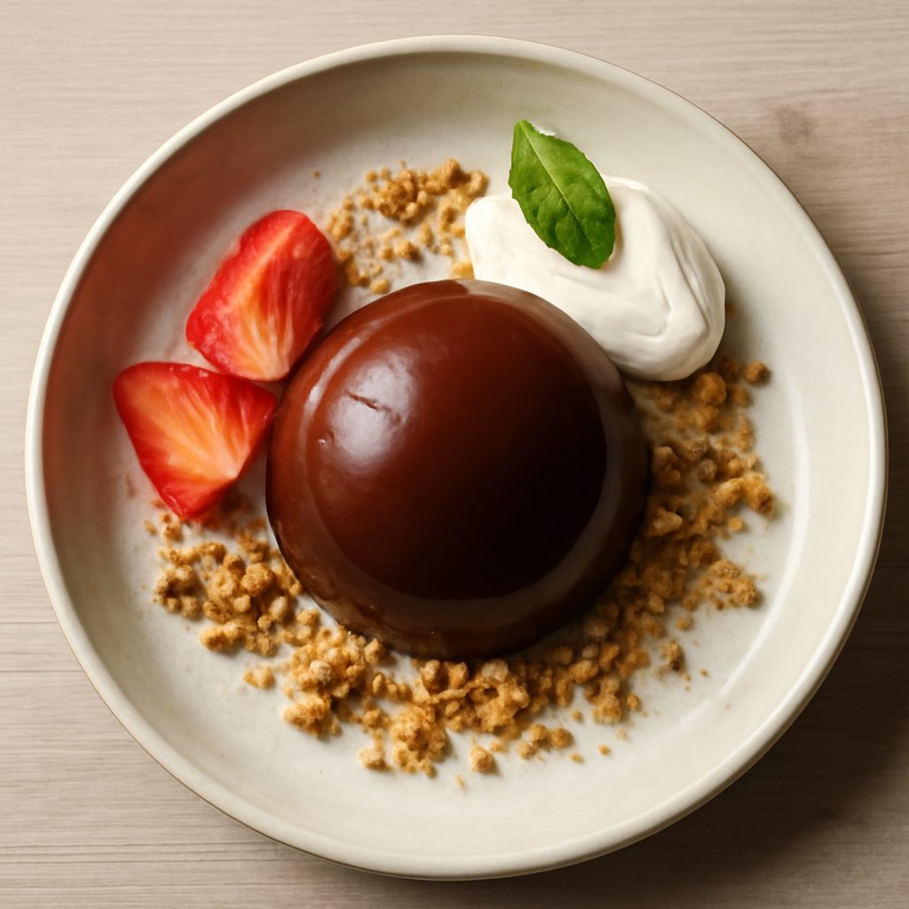 Semisfera al cioccolato fit dal cuore fondente Low Carb