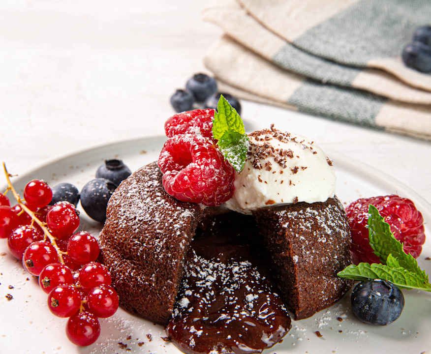 Semisfere al cioccolato dal cuore fondente Low Carb