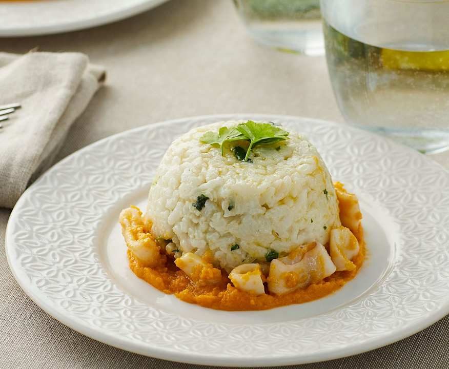 Seppie in salsa di verdure con riso Protein