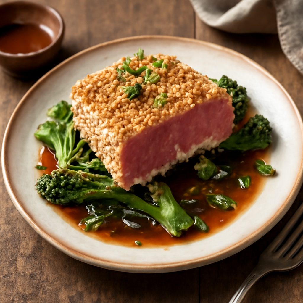 Tonno al Sesamo con Salsa di Miso e Soia