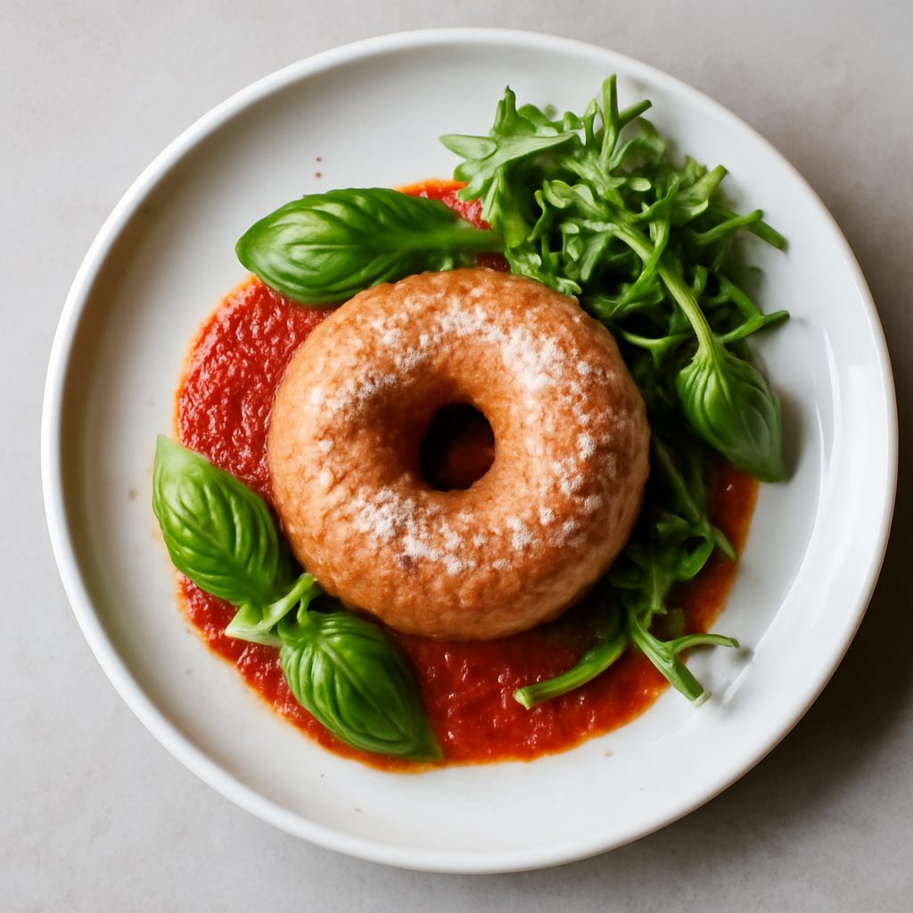 Sfera di Donut al Burro di Arachidi con Salsa al Cioccolato Fit Low Fat