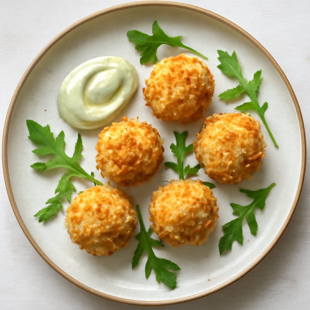 Sfere di gambero al cocco con maionese wasabi Low Fat