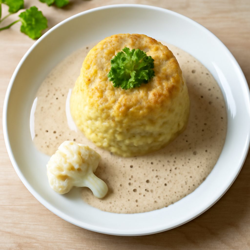 Sformatino di cavolfiore e fonduta al caffè Protein