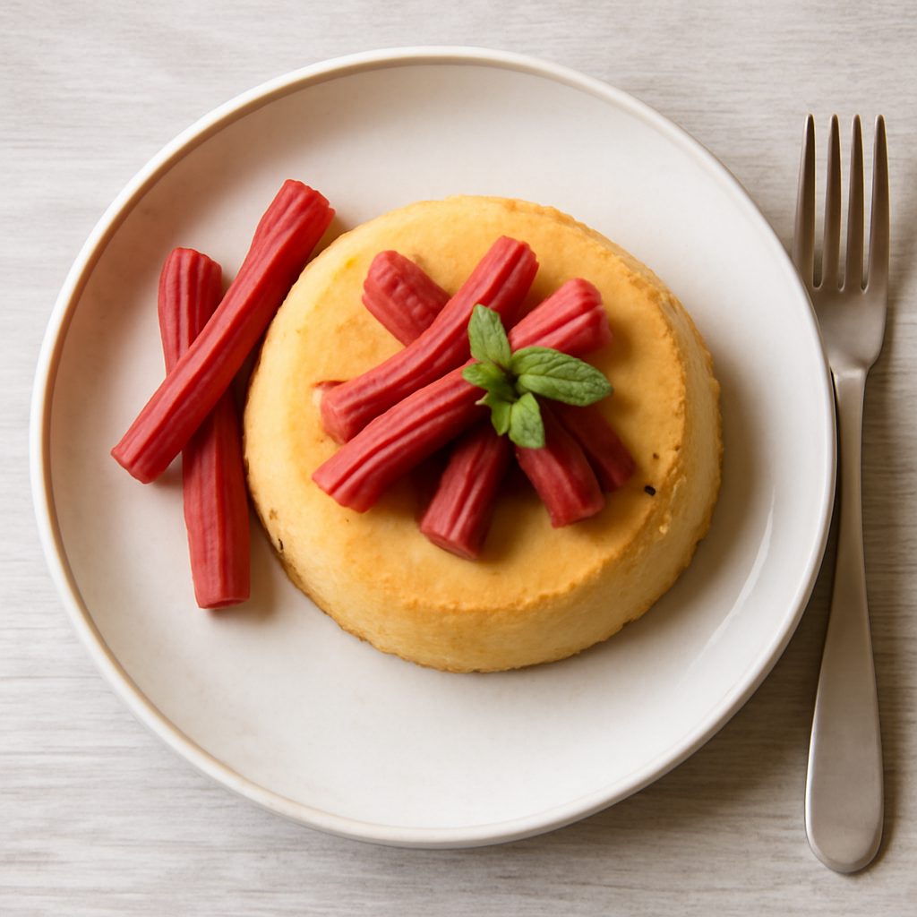 Sformato di rabarbaro proteico low-carb