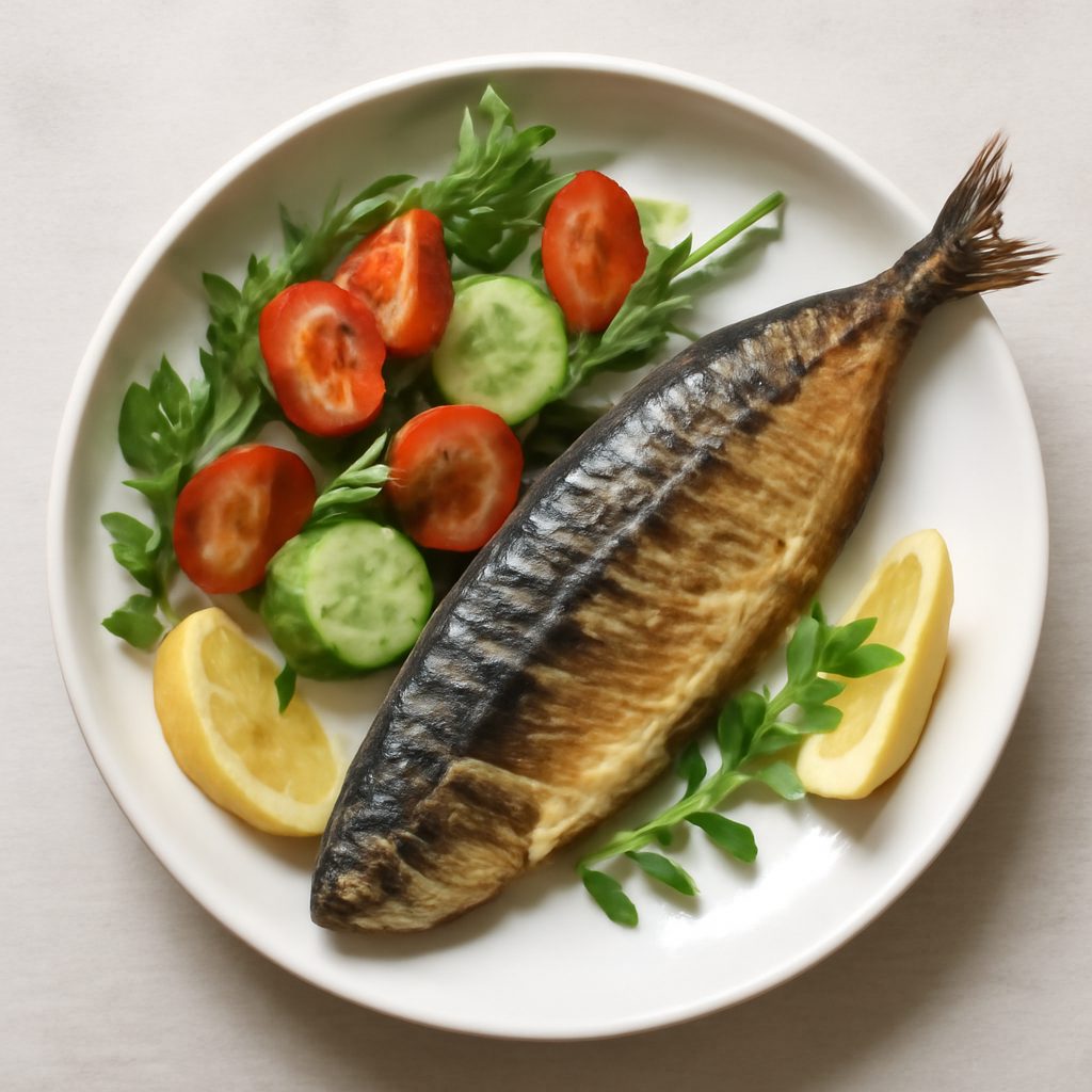 Sgombro con verdure al vapore