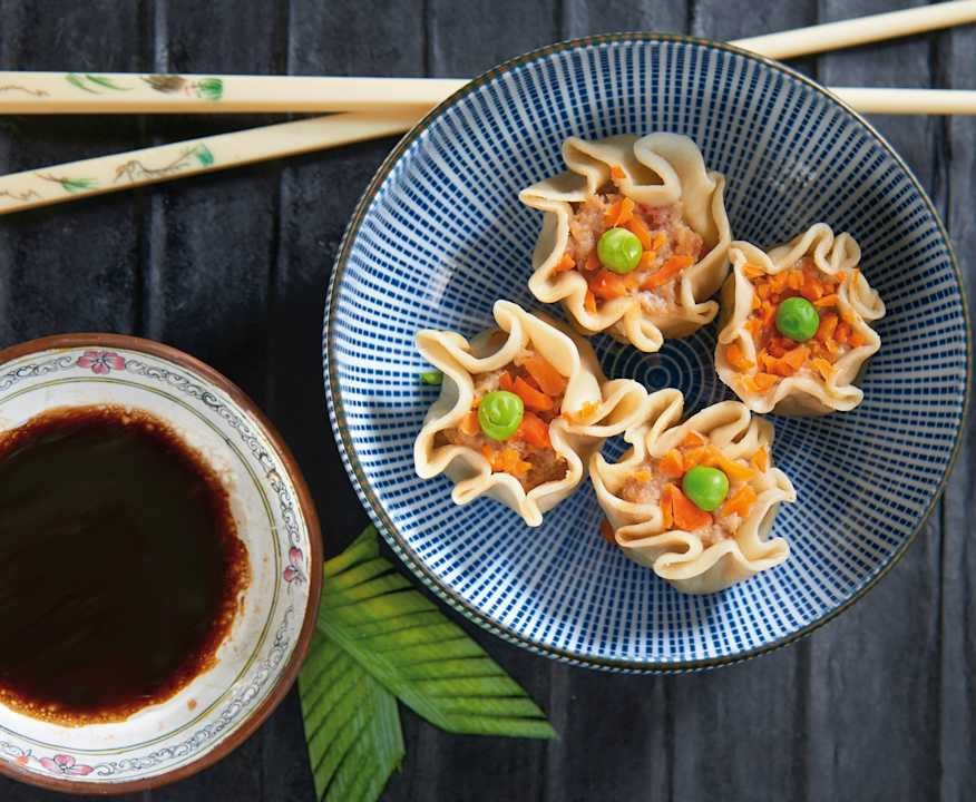 Shao mai di gamberi al vapore Low Fat
