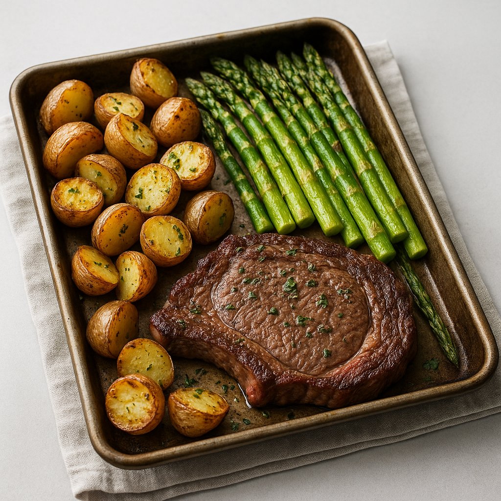 Sheet-Pan Steak Dinner Low Carb
