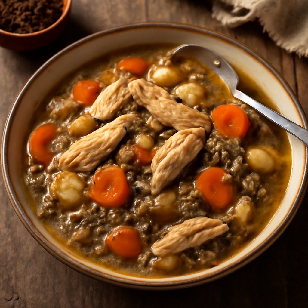 Zuppa di Pollo e Riso Selvatico in Pentola a Cottura Lenta Protein