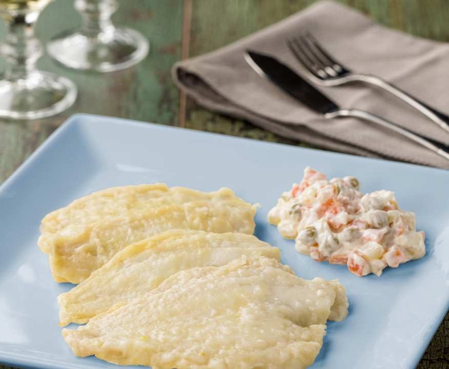 Sogliola al vapore con insalata russa Low Fat