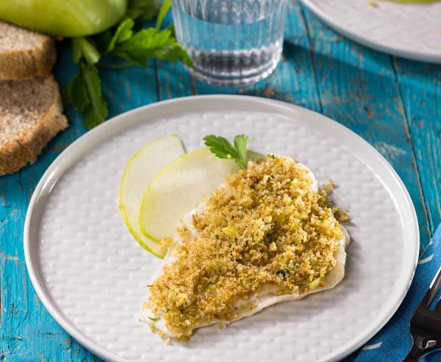 Sogliola gratinata e mele Low Carb