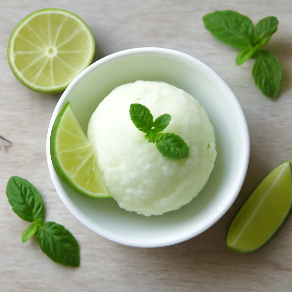 Sorbetto al lime proteico low-carb