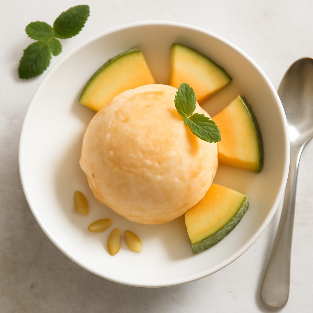 Sorbetto al melone proteico low-carb