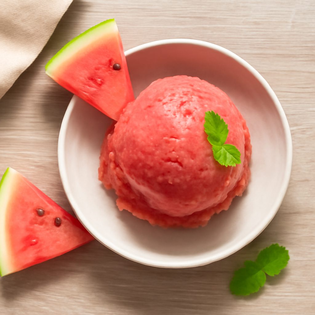 Sorbetto all'anguria Proteico Low-Carb
