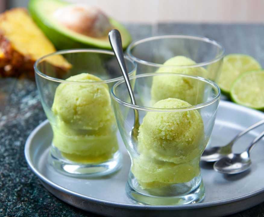 Sorbetto avocado, ananas e lime Protein