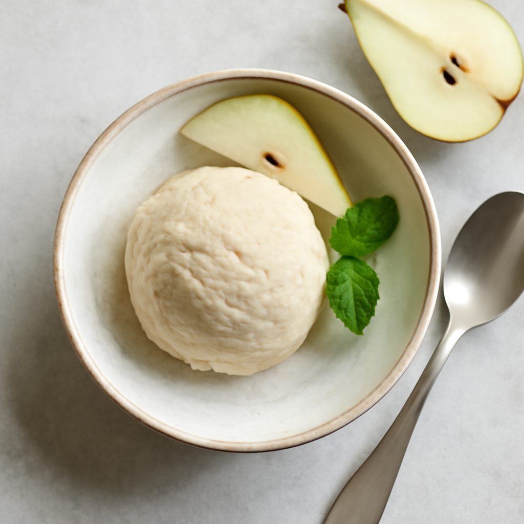 Sorbetto di pere proteico low-carb