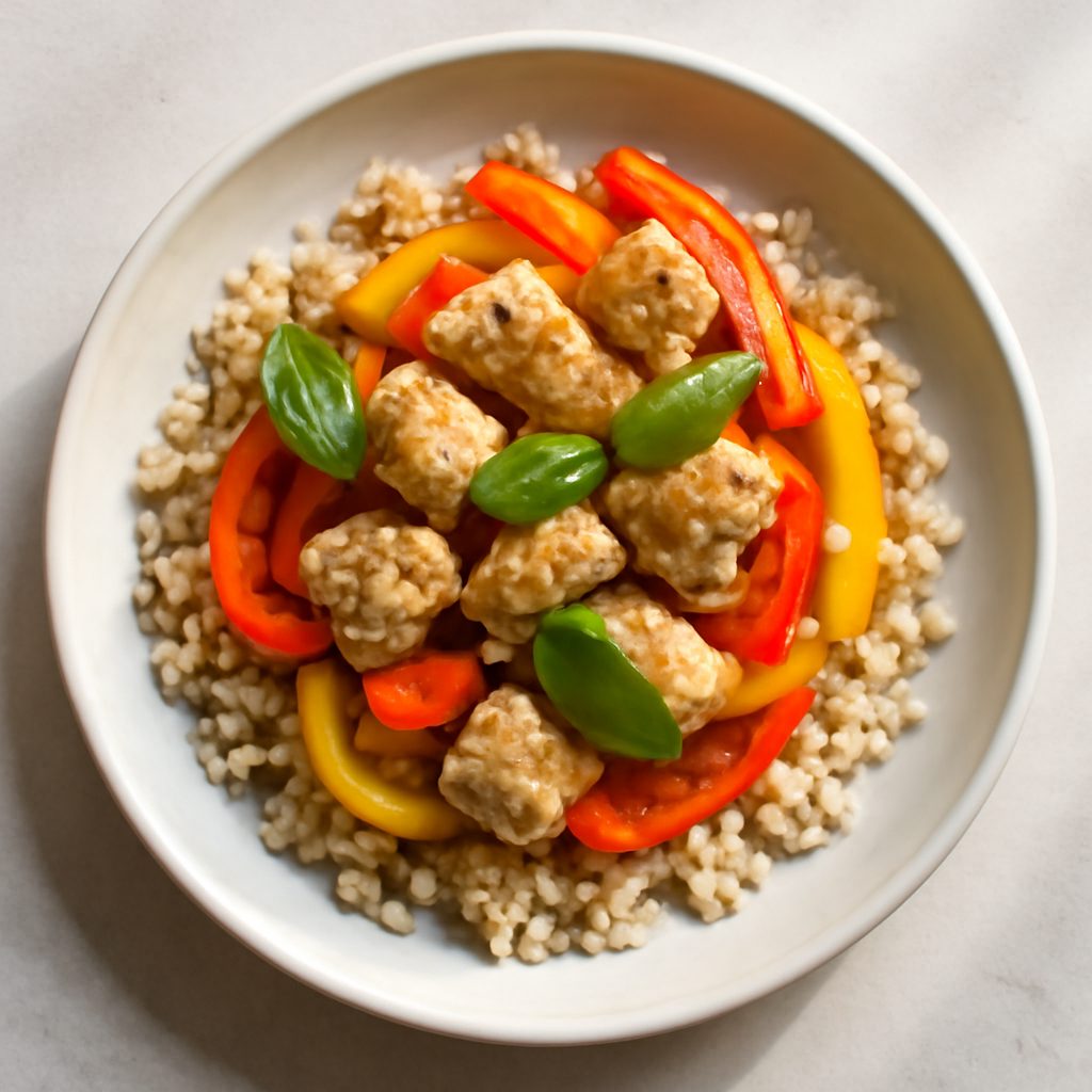 Sorgo con Pollo e Peperoni Low Carb