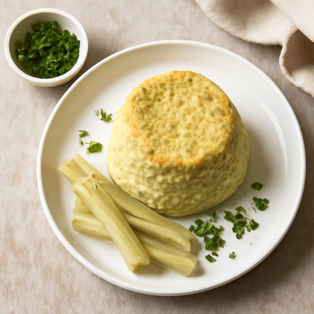 Soufflè ai cardi al vapore proteico low-carb