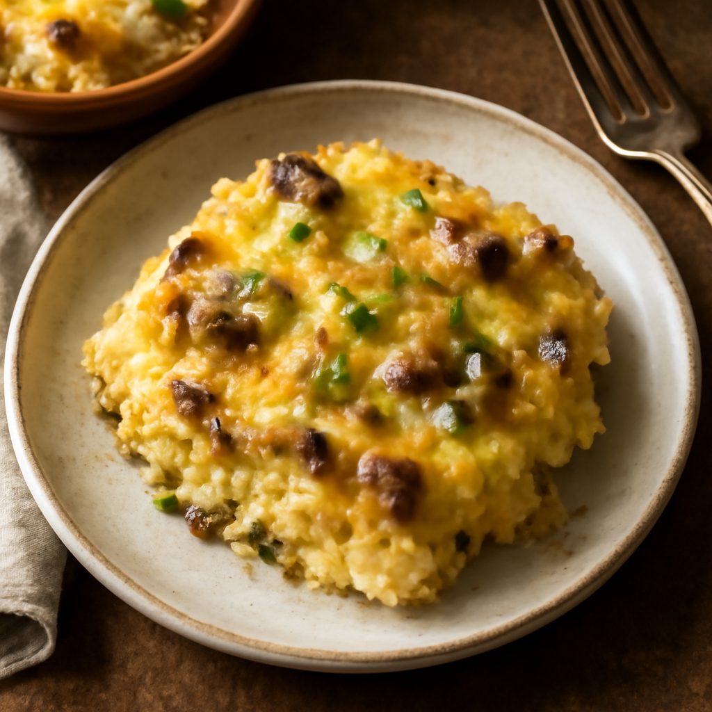Polenta al Formaggio e Salsiccia alla Moda del Sud