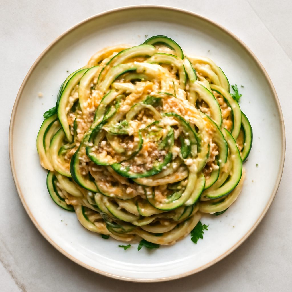Spaghetti di Zucchine al Burro di Arachidi e Sesamo Low Fat