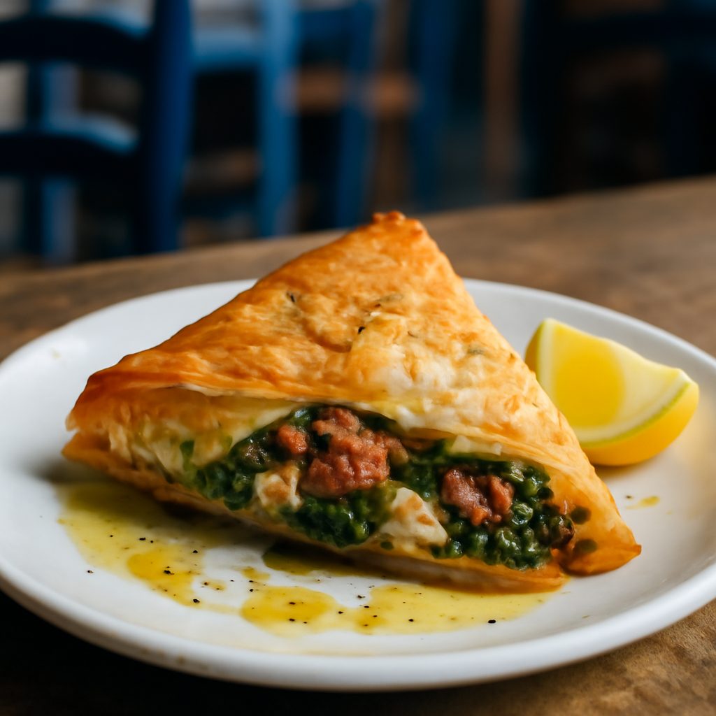 Spanakopita con Salsiccia - Triangolo Greco